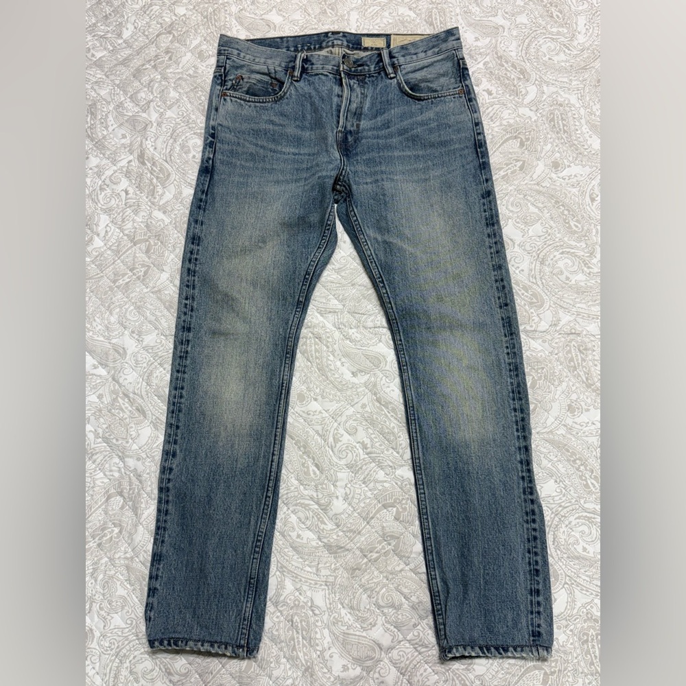 AllSaints Selvedge Denim – Cigarette Fit (Light Blue Wash) – Size 32